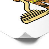 Blonde Firefighter Girl Poster (Ecke)