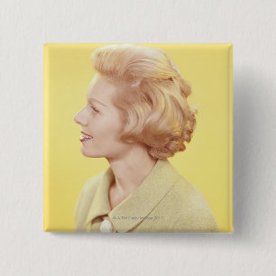 Blonde Frau 2 Button