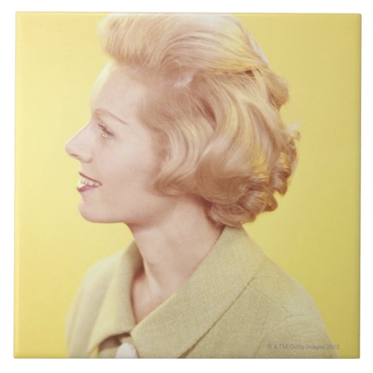 Blonde Frau 2 Fliese (Vorderseite)
