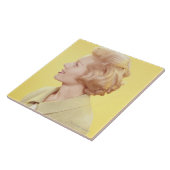 Blonde Frau 2 Fliese (Seite)