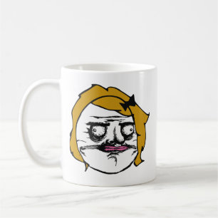 Blonde Frau ich Gusta Comic-Raserei-Gesicht Meme Kaffeetasse