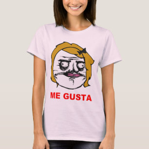 Blonde Frau ich Gusta Comic-Raserei-Gesicht Meme T-Shirt