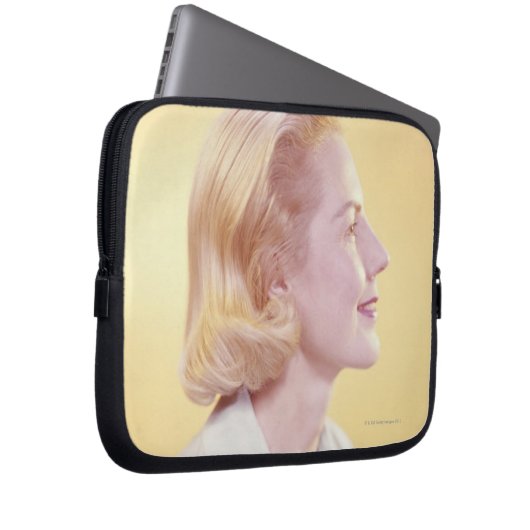 Blonde Frau Laptopschutzhülle (Vorne Rechts)