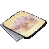 Blonde Frau Laptopschutzhülle (Vorne Knopf)