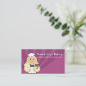 Blonde Frauenbacken-Kochsmehl-Geschäftskarten Visitenkarte (Stehend Vorderseite)