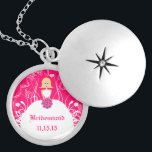 Blonde Fuchsia Wedding Bridesmaid Necklace Versilberte Kette<br><div class="desc">Keepake Necklaces Wählen Sie entweder Silver Plated Gold Finish oder Sterling Silver Unique Personalisiert Custom !st Christmas Gift Wedding Party Necklaces - um die Hintergrundfarbe zu ändern - klicken Sie auf Anpassen - wählen Sie das letzte Tool aus dem Drop-Down-Menü und wählen Sie aus einer der angezeigten Farben oder geben...</div>