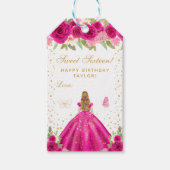 Blonde Girl 16 . Geburtstag Geschenkanhänger (Vorderseite)
