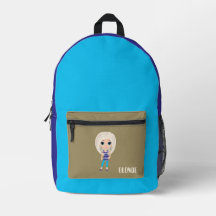 Blonde Girl Cartoon Backpack