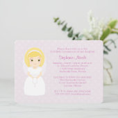 Blonde Girl Einladung (Stehend Vorderseite)