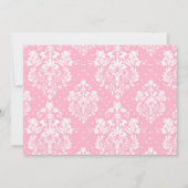 Blonde Girl First Communion Damask Dankeskarte (Rückseite)