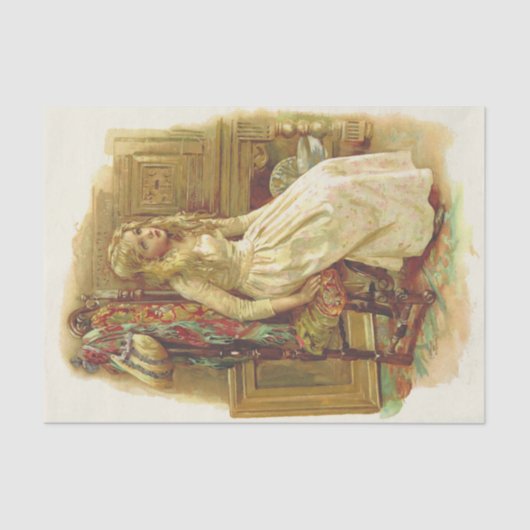 Blonde Girl im Bereich Neugier Seidenpapier (Vorderseite)