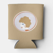 Blonde Girl im Spiegel Dosenkühler (Vorderseite)