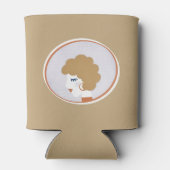 Blonde Girl im Spiegel Dosenkühler (Rückseite)