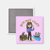 Blonde Girl Pirate Magnet (Vorderseite/Rückseite)