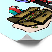 Blonde Girl Pirate Poster (Ecke)