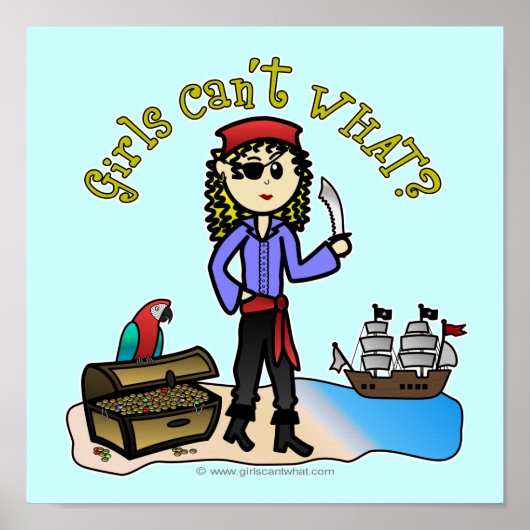Blonde Girl Pirate Poster (Vorne)