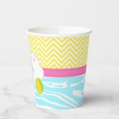 Blonde Girl Pool Party Bash Party Pappbecher (Links)