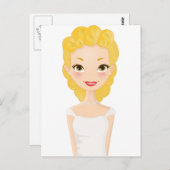 Blonde Girl Postkarte (Vorne/Hinten)