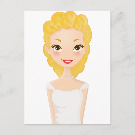 Blonde Girl Postkarte (Vorderseite)