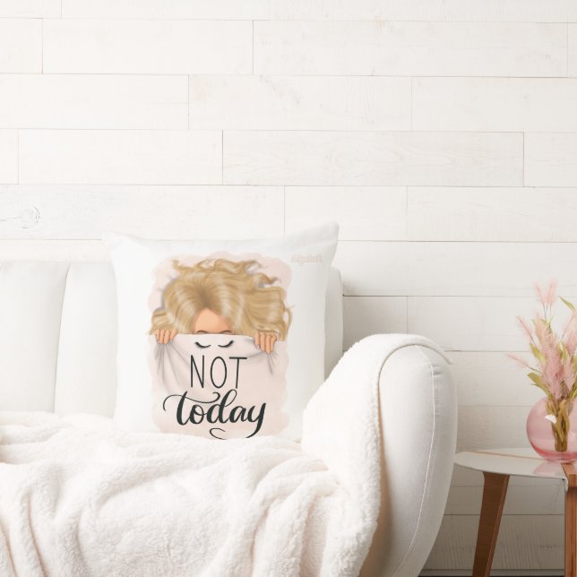 Blonde Girl Power Design for Confident Young Girls Kissen (Liege)