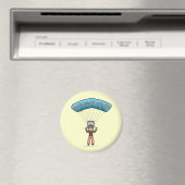 Blonde Girl Sky Diver Magnet (In Situ (Geschirrspüler))