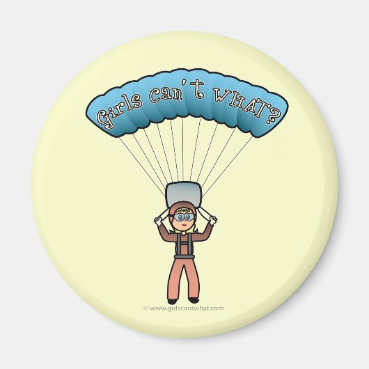 Blonde Girl Sky Diver Magnet (Vorne)