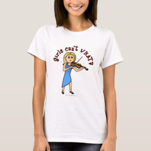 Blonde Girl Violine T-Shirt