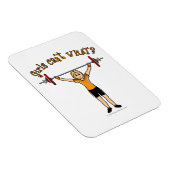 Blonde Girl Weightlift Magnet (Rechte Seite)