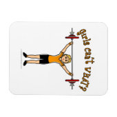 Blonde Girl Weightlift Magnet (Horizontal)