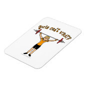 Blonde Girl Weightlift Magnet (Linke Seite)