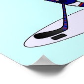 Blonde Girls Hockey Player Poster (Ecke)