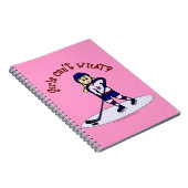 Blonde Girls Hockey-Spieler Notizblock (Rechte Seite)