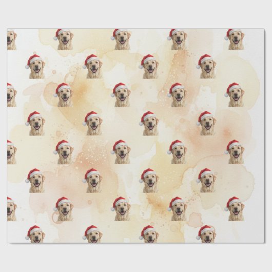 Blonde Golden Retriever 1 Geschenkpapier (Flach)