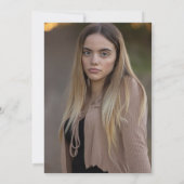 Blonde Grad Girl Abschluss Foto Ankündigung (Rückseite)