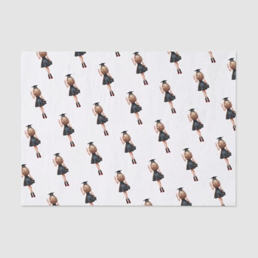 Blonde Graduate: "Ich habe es getan!" Seidenpapier (Vorderseite)