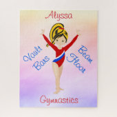 Blonde Gymnast Hazel Eyes Gymnastik Puzzle (Vertikal)