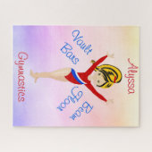 Blonde Gymnast Hazel Eyes Gymnastik Puzzle (Horizontal)