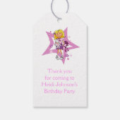 Blonde Haar Mädchen Star Rosa Gastgeschenk Geschen Geschenkanhänger (Rückseite)