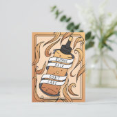 Blonde Haarfärbe Flasche Weiblicher Cartoon Postkarte (Stehend Vorderseite)