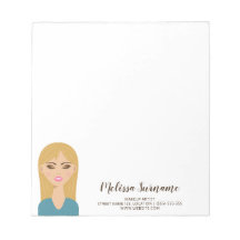 Blonde Hair Frau Personalisiert Name Makeup Artist