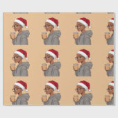 Blonde Hair + Latte Holiday Geschenkpapier (Flach)