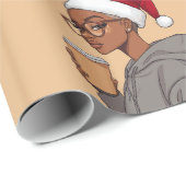 Blonde Hair + Latte Holiday Geschenkpapier (Rolleneckpunkt)