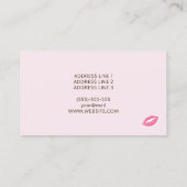 Blonde Hair Makeup Girl Nah-up Makeup Artist Visitenkarte (Rückseite)
