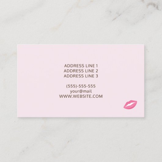 Blonde Hair Makeup Girl Nah-up Makeup Artist Visitenkarte (Rückseite)