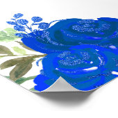 Blonde Hair Princess Blue Quinceanera Welcome Poster (Ecke)