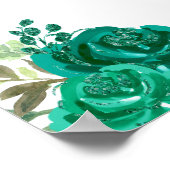 Blonde Hair Princess Green Quinceanera Welcome Poster (Ecke)