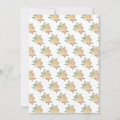 Blonde Hair Princess Peach Floral Birthday Party Dankeskarte (Rückseite)