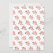 Blonde Hair Princess Pink Floral Birthday Party Dankeskarte (Rückseite)
