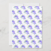 Blonde Hair Princess Purple Floral Quinceanera Dankeskarte (Rückseite)