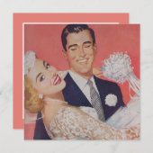 Blonde Haired Bride Wedding Save The Date (Vorne/Hinten)